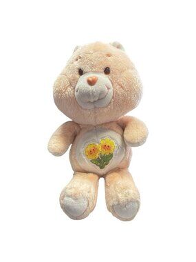 Care Bear Friend Bear Plush Peach Stuffed Bear Animal 13" VINTAGE 1983